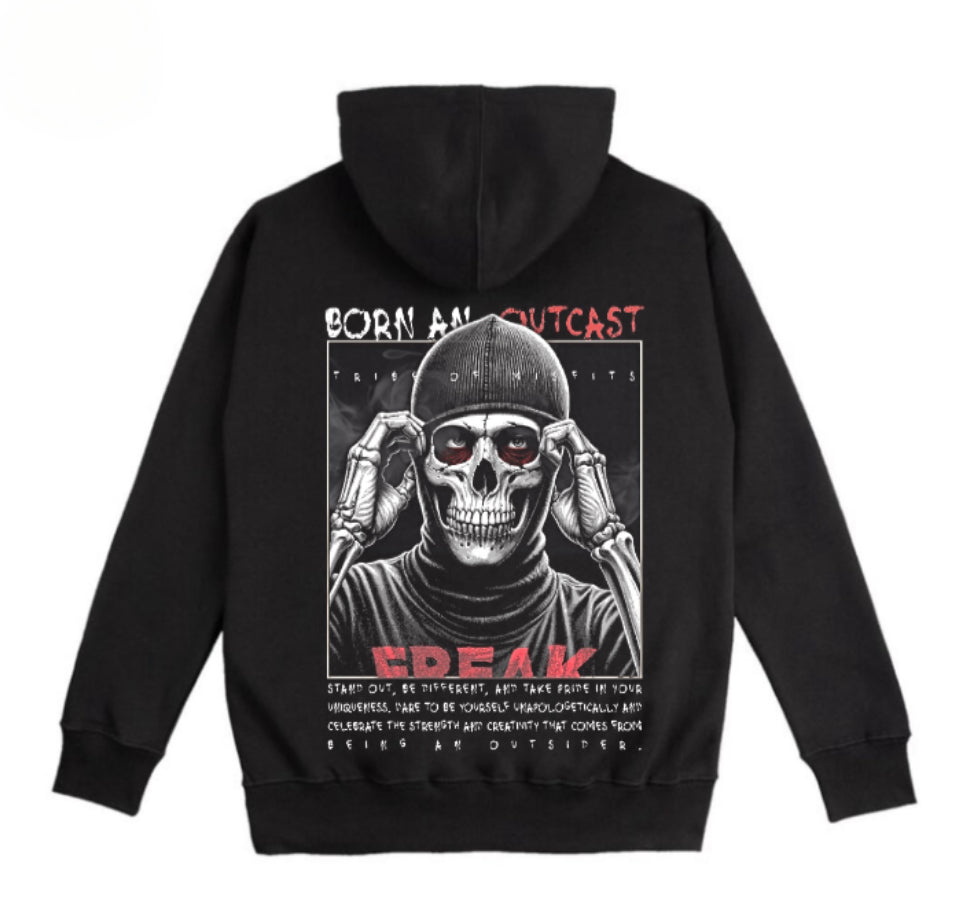 Born An outcast Graphic Hoodie